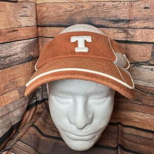 Texas Longhorns Visor Hat Adult Adjustable Orange White Logo NCAA Golf Sport